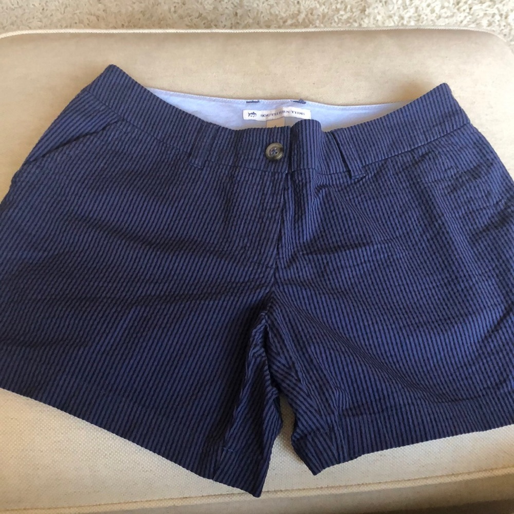 Southern Tide Navy Pinstripe Women’s Shorts